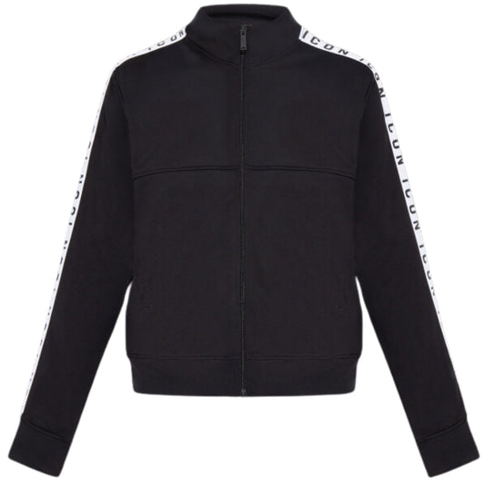 Dsquared2 Taped Sleeves Dean Sport Fit Black Jacket - Style Centre Wholesale