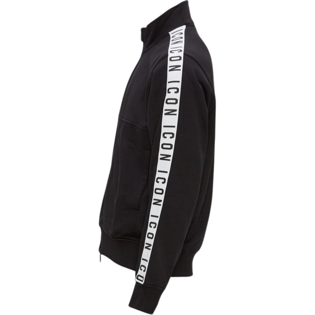 Dsquared2 Taped Sleeves Dean Sport Fit Black Jacket - Style Centre Wholesale