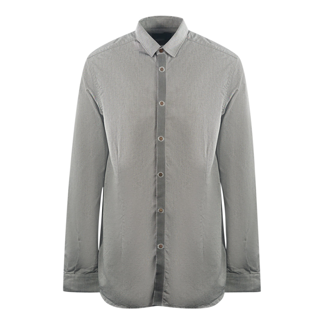 Diesel Black Gold Plain Grey Long Sleeve Shirt - Style Centre Wholesale