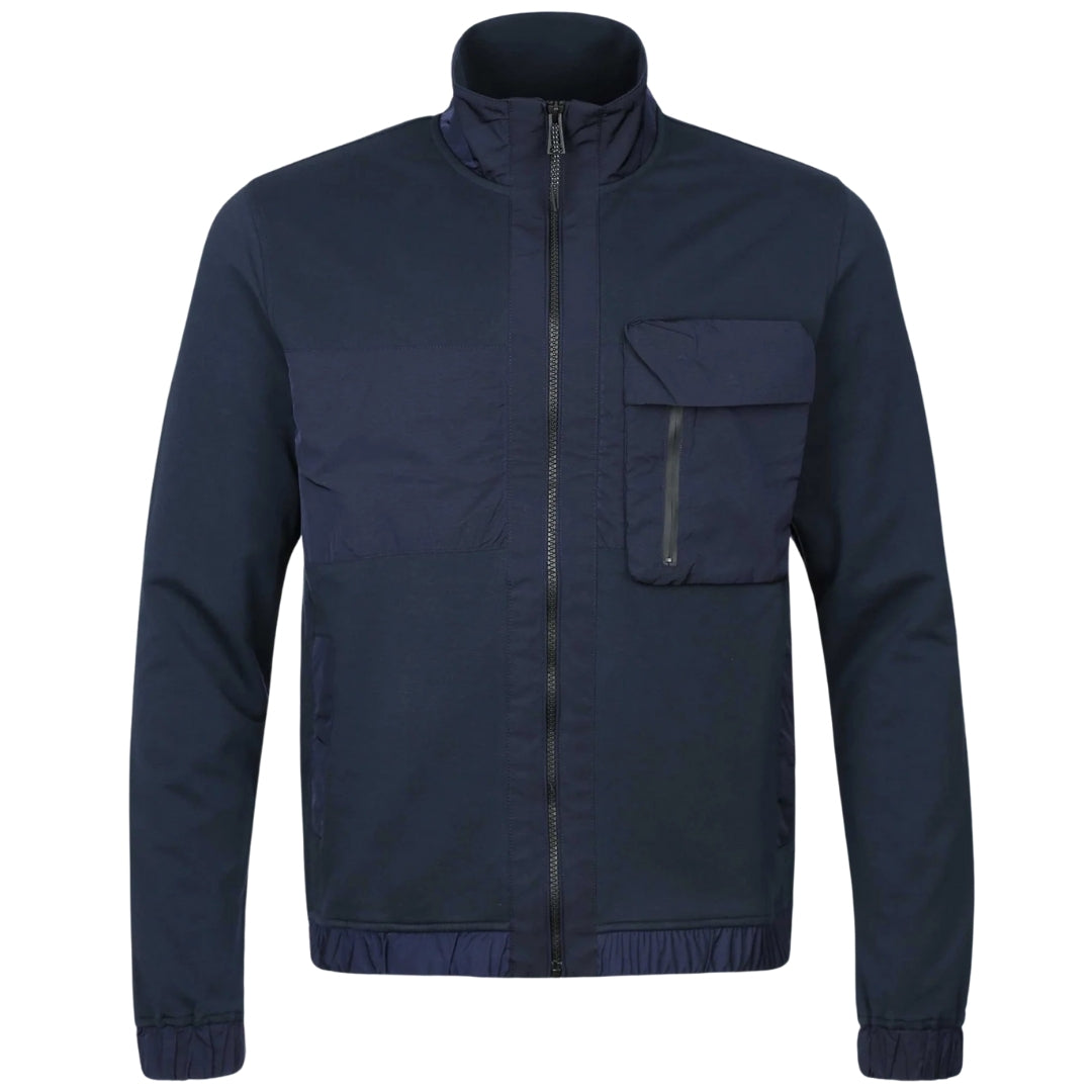 Belstaff Seal Full Zip Up Dark Ink Blue Sweatshirt
