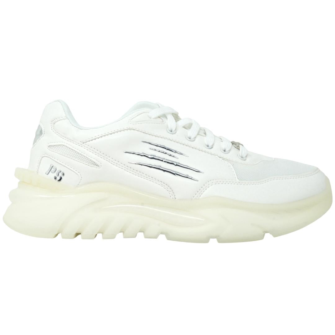 Plein Sport Scratch Logo White Sneakers SIPS1009 01