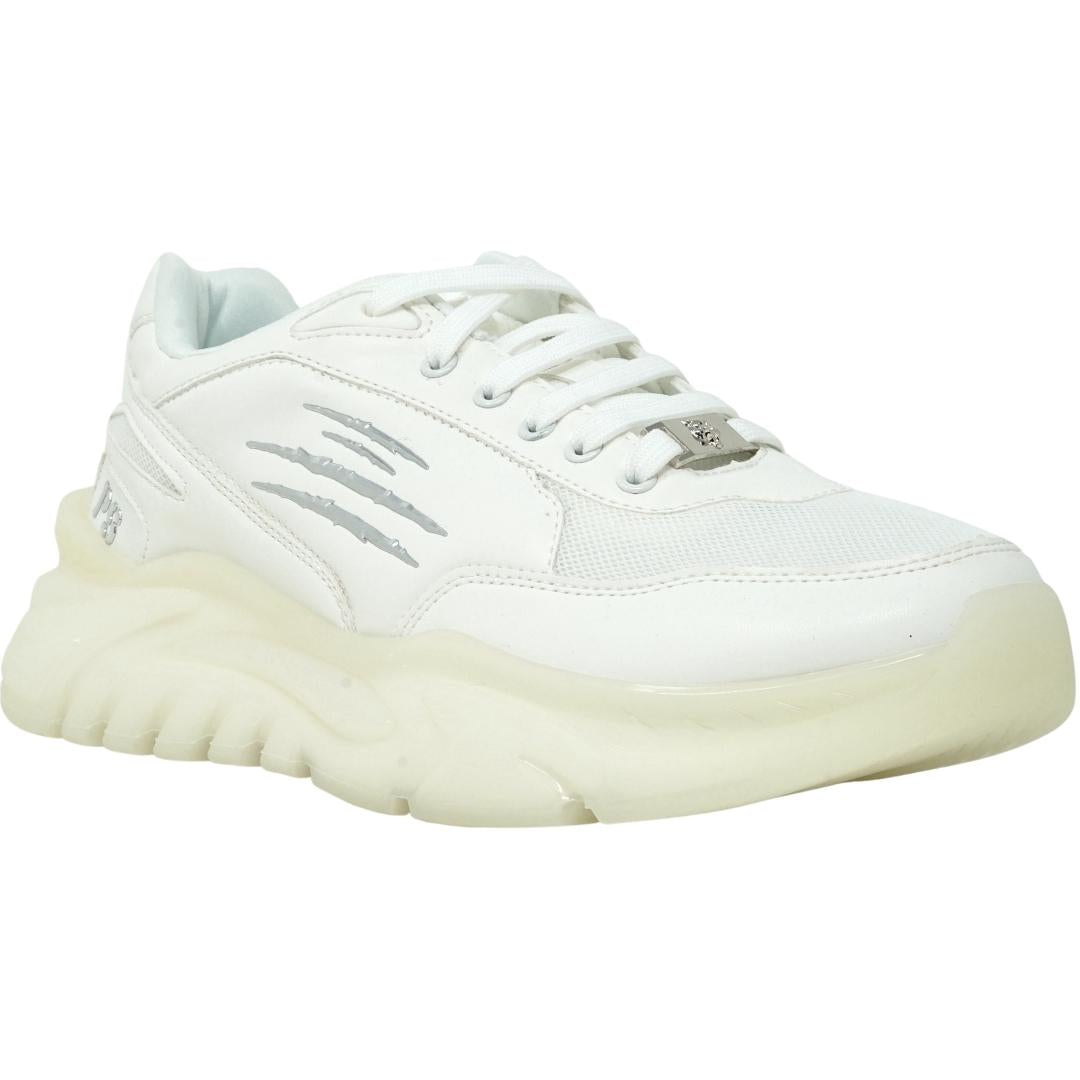 Plein Sport Scratch Logo White Sneakers SIPS1009 01