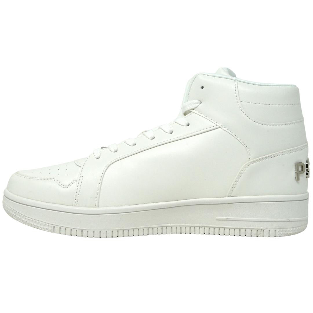 Plein Sport Logo White High Top Sneakers