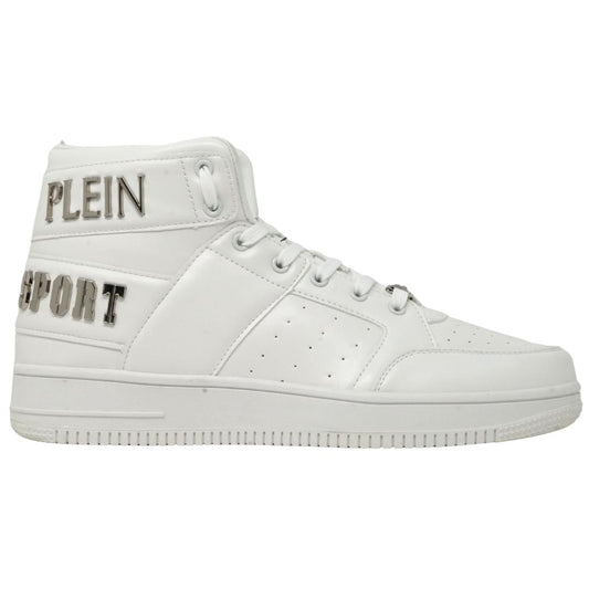Philipp Plein Sport Hi Top Bold Brand White Sneakers