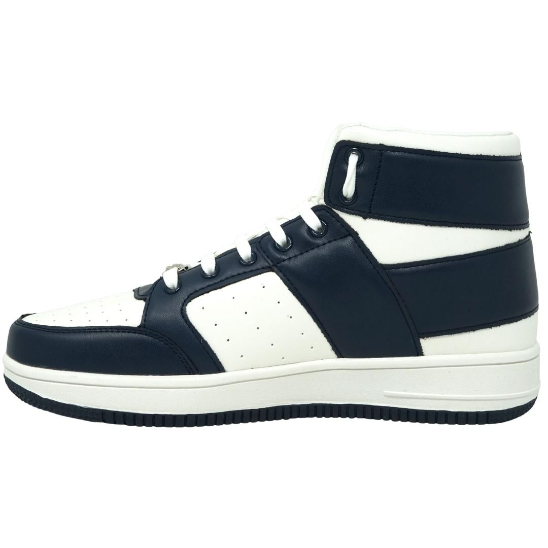 Philipp Plein Sport Hi Top Bold Brand White And Navy Sneakers