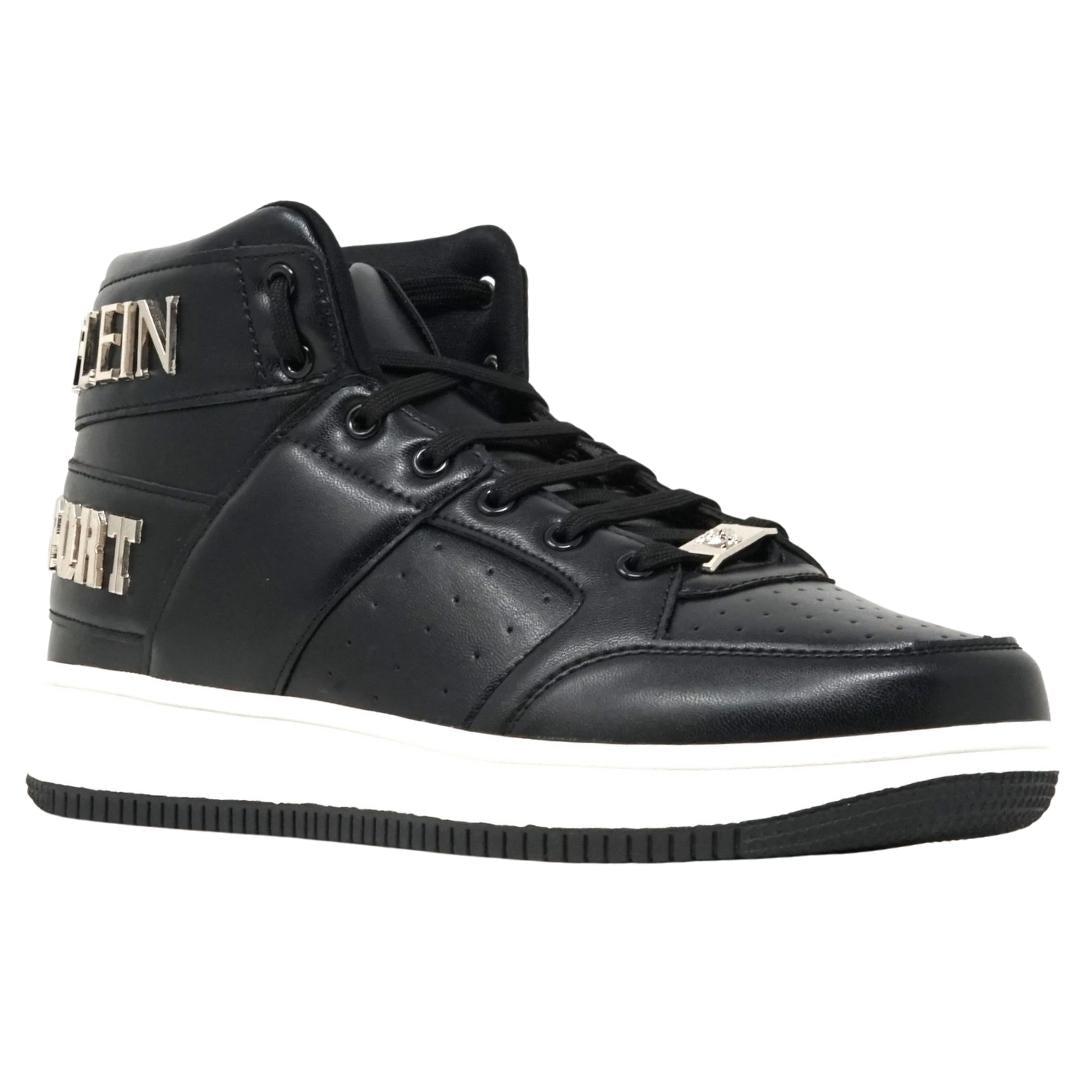 Philipp Plein Sport Hi Top Bold Brand Black Sneakers