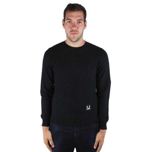 Fred Perry Sk1414 Crew Neck Sweater 102 BlackK1414102