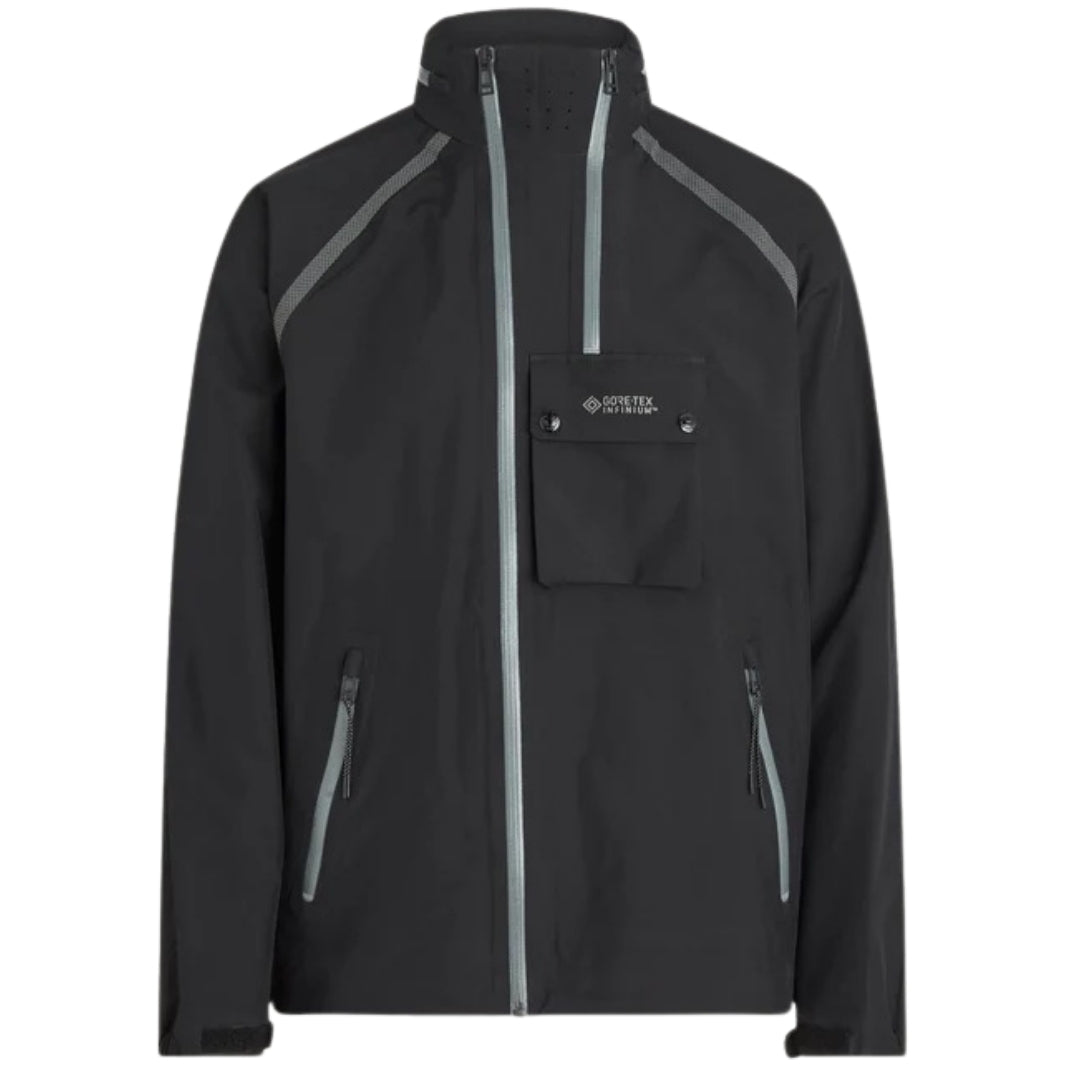 Belstaff Solid Twin Black Waterproof Track Jacket - Style Centre Wholesale