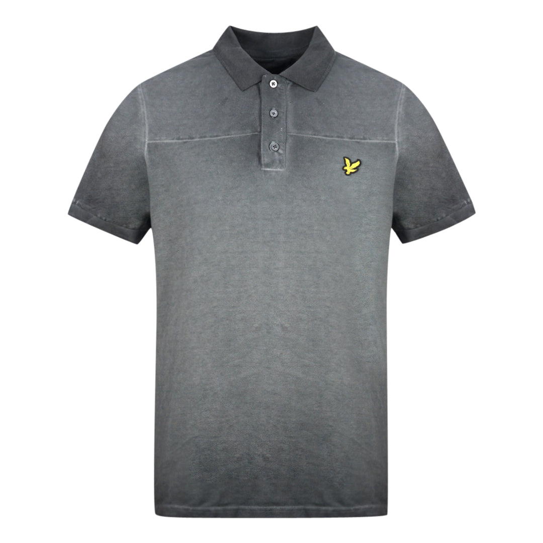 Lyle Scott True Black Faded Ink Wash Polo Shirt