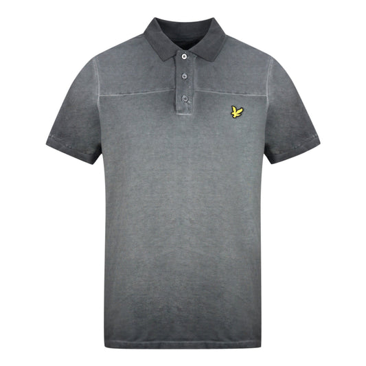 Lyle Scott True Black Faded Ink Wash Polo Shirt