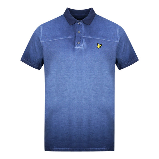 Lyle Scott Navy Blue Ink Wash Polo Shirt