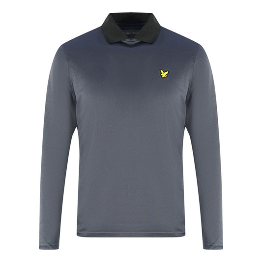 Lyle Scott Golf Venteech Long Sleeve Dark Grey Polo Shirt