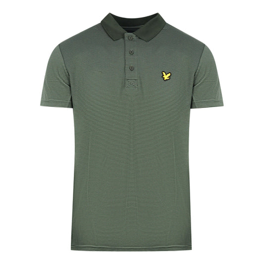 Lyle Scott Deep Spruce Golf Microstripe Polo Shirt - Style Centre Wholesale