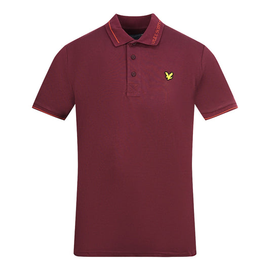 Lyle Scott Battle Rust Branded Collar Polo Shirt