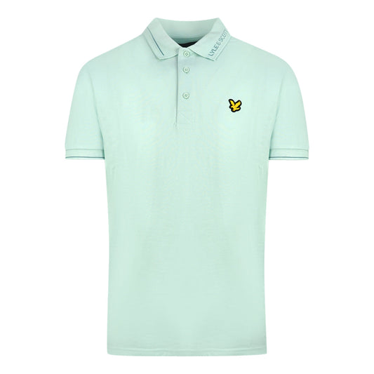 Lyle Scott Acid Blue Branded Collar Polo Shirt