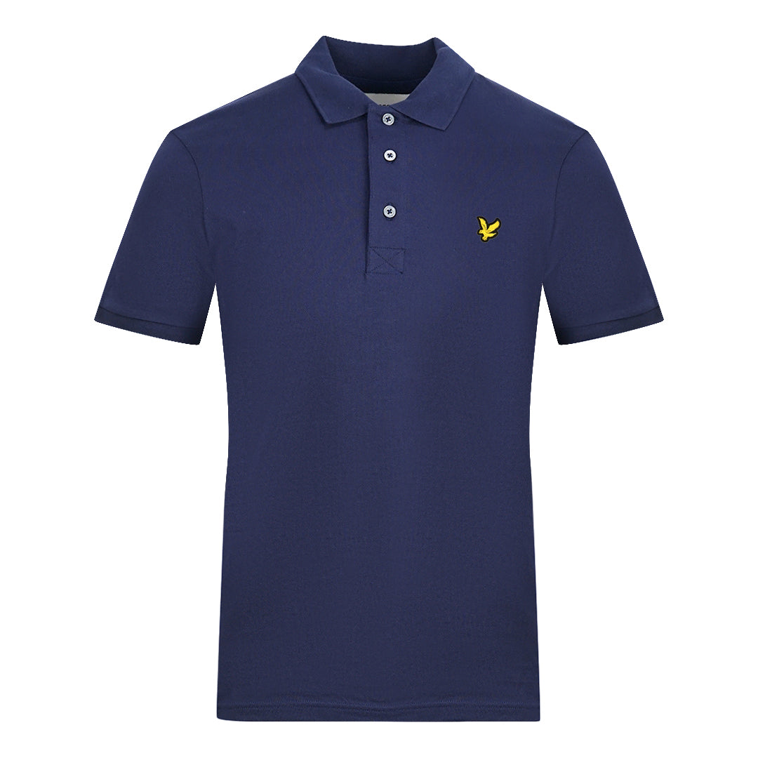 Lyle Scott Navy Blue Plain Polo Shirt