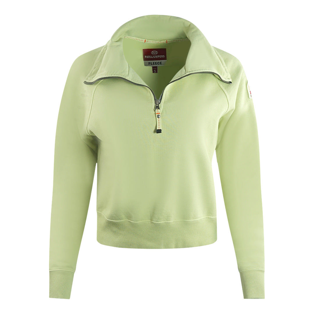Parajumpers Stand Tisane Green Half-Zip Crop Sweatshirt Stand 202