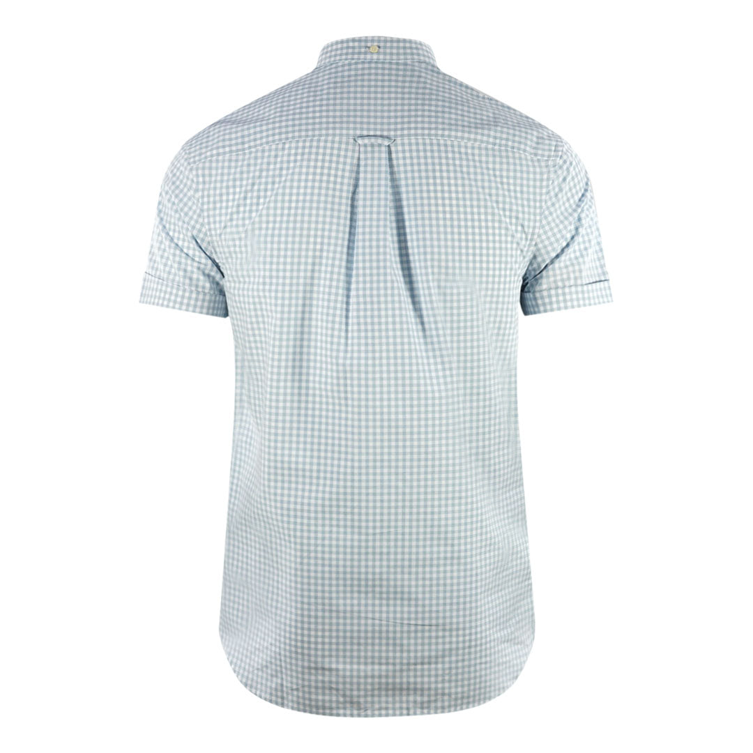 Lyle Scott Blue Short Sleeved Casual Gringham Shirt