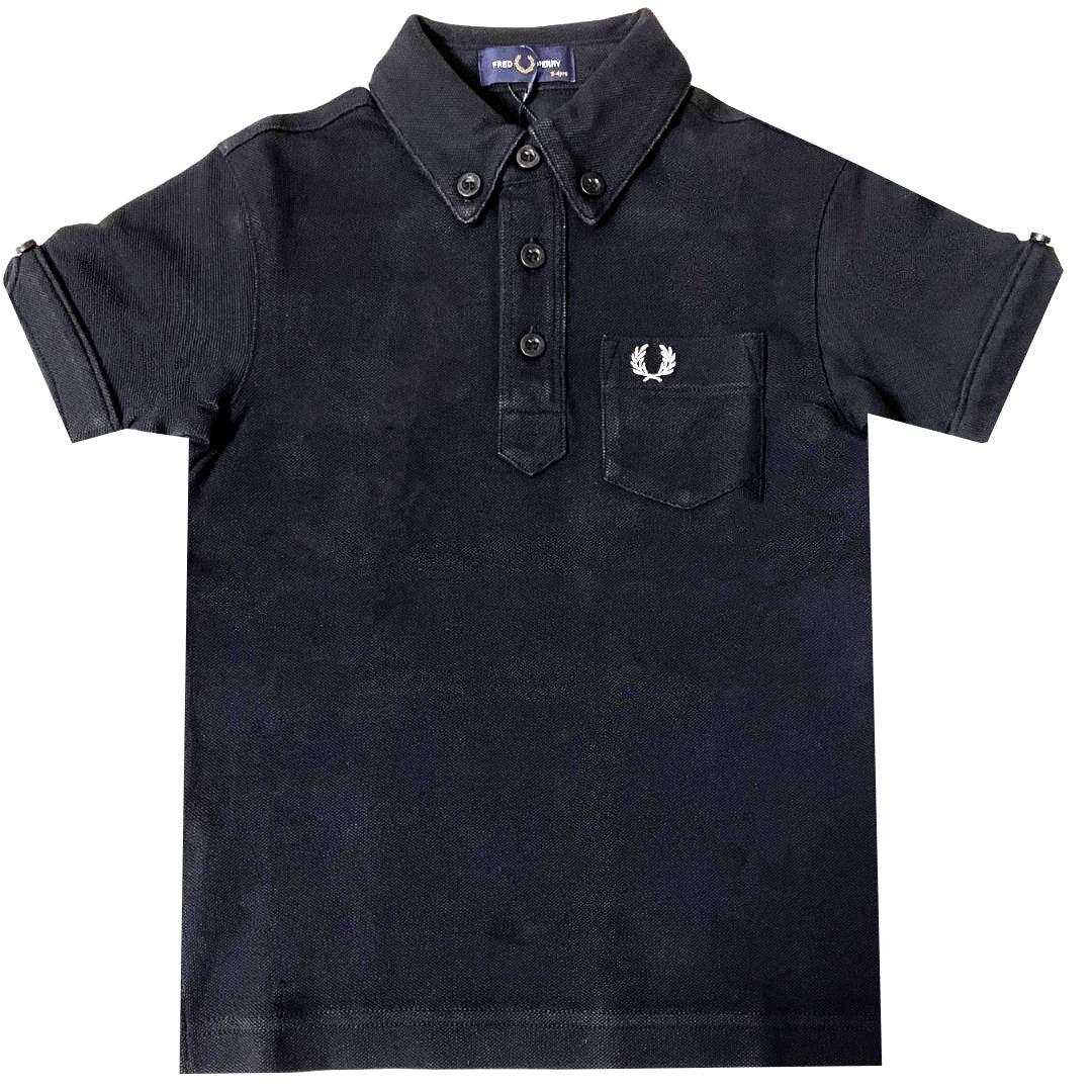 Fred Perry Sy1503 102 Kids Black Polo Shirt