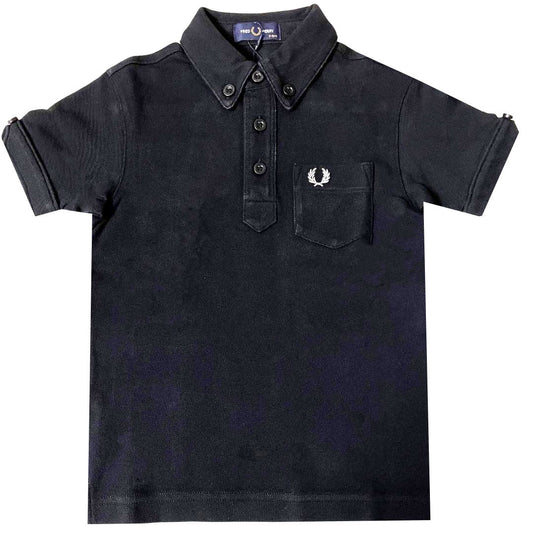 Fred Perry Sy1503 102 Kids Black Polo Shirt