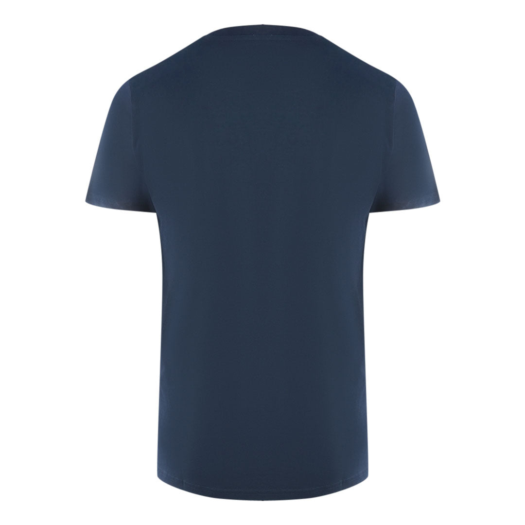 Aquascutum London 1851 Split Logo Navy Blue T Shirt