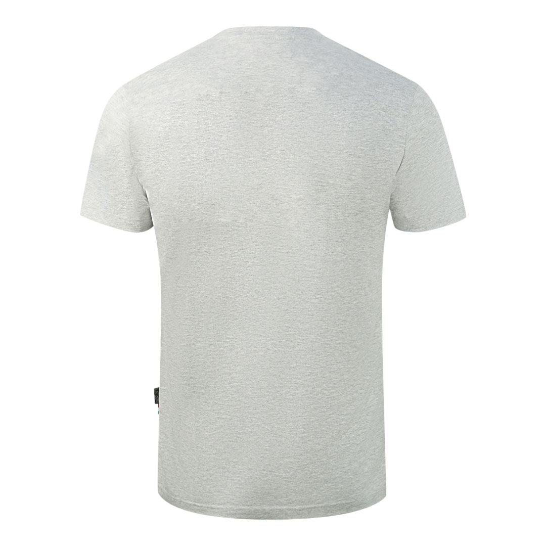 Aquascutum Shoulder Brand Logo Grey T Shirt