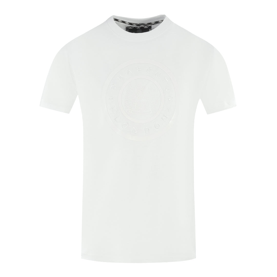 Aquascutum London Circle Logo White T Shirt