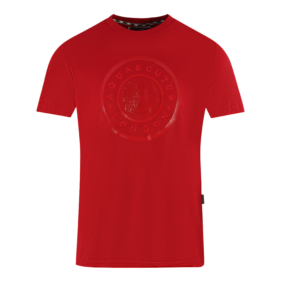 Aquascutum London Circle Logo Red T Shirt