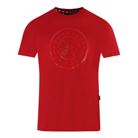 Aquascutum London Circle Logo Red T Shirt