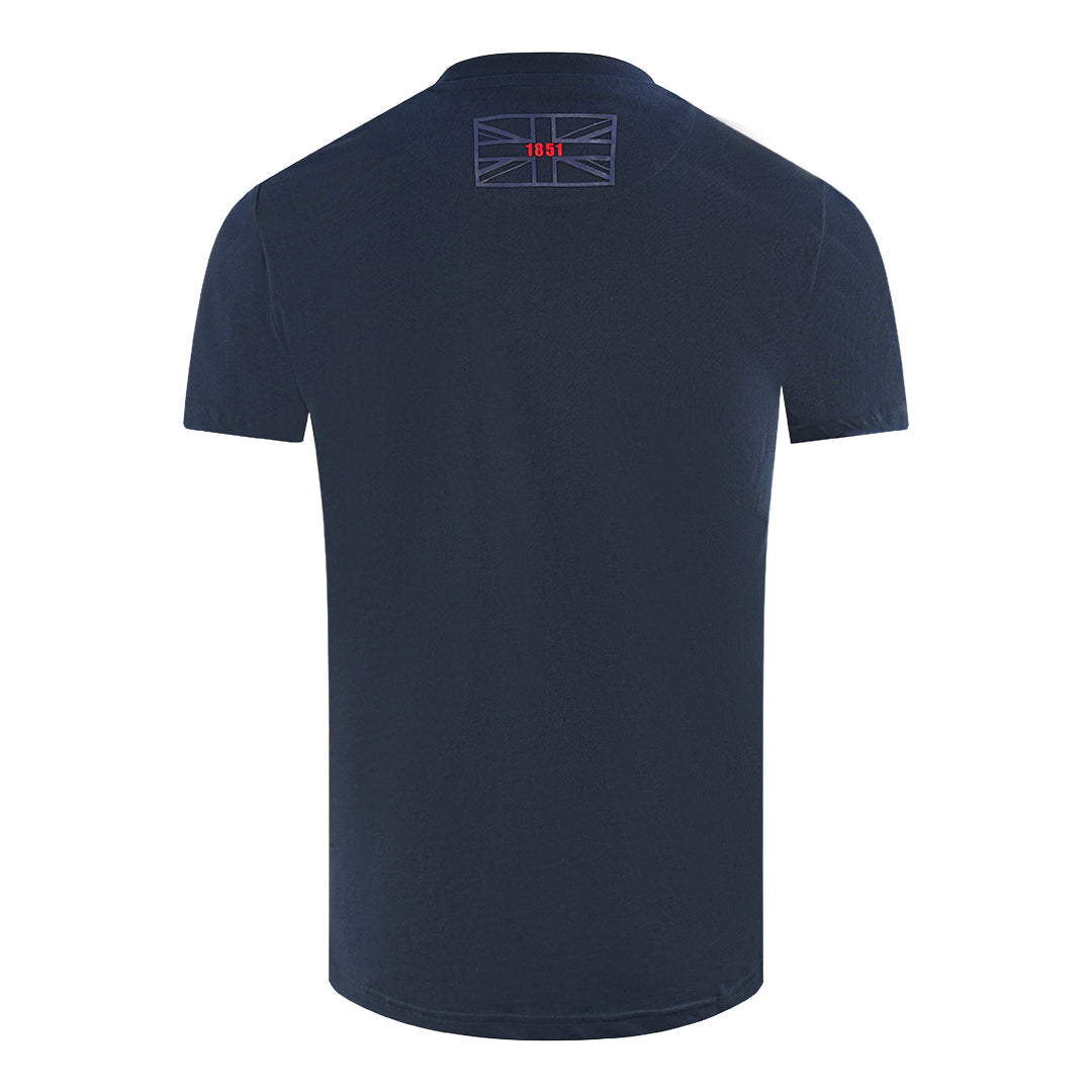 Aquascutum London Circle Logo Navy Blue T Shirt
