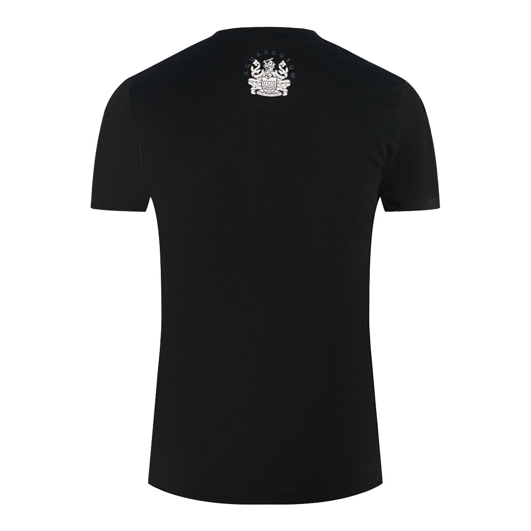 Aquascutum London Embroidered A Logo Black T Shirt - Style Centre Wholesale