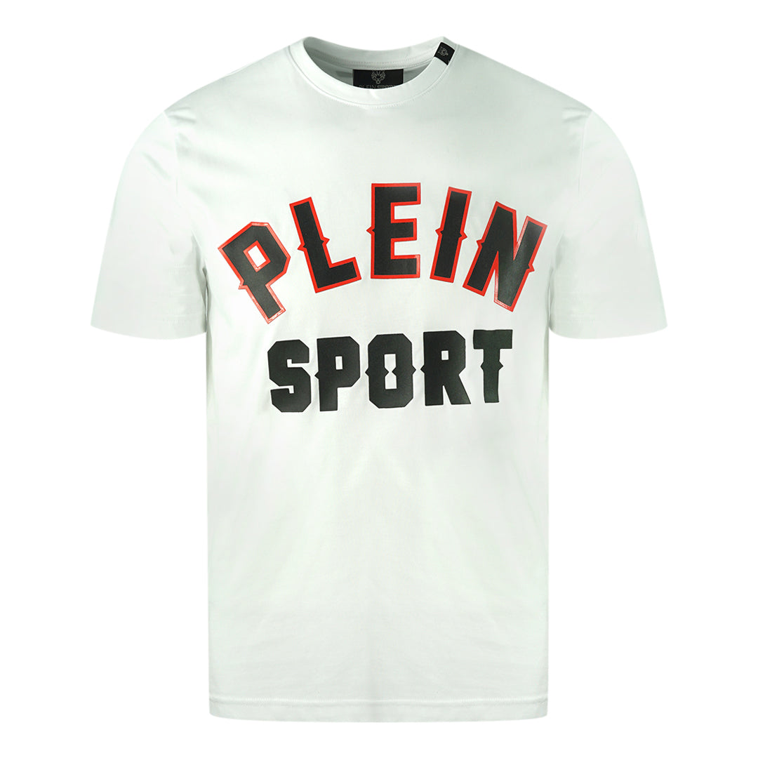 Plein Sport Block Logo White T Shirt