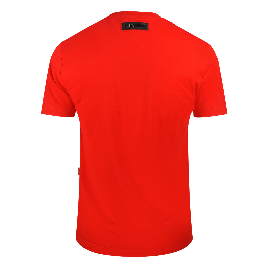 Plein Sport Bold Branded Logo Red T Shirt - Style Centre Wholesale