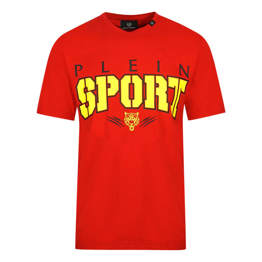 Philipp Plein Sport Bold Sport Logo Red T Shirt - Style Centre Wholesale