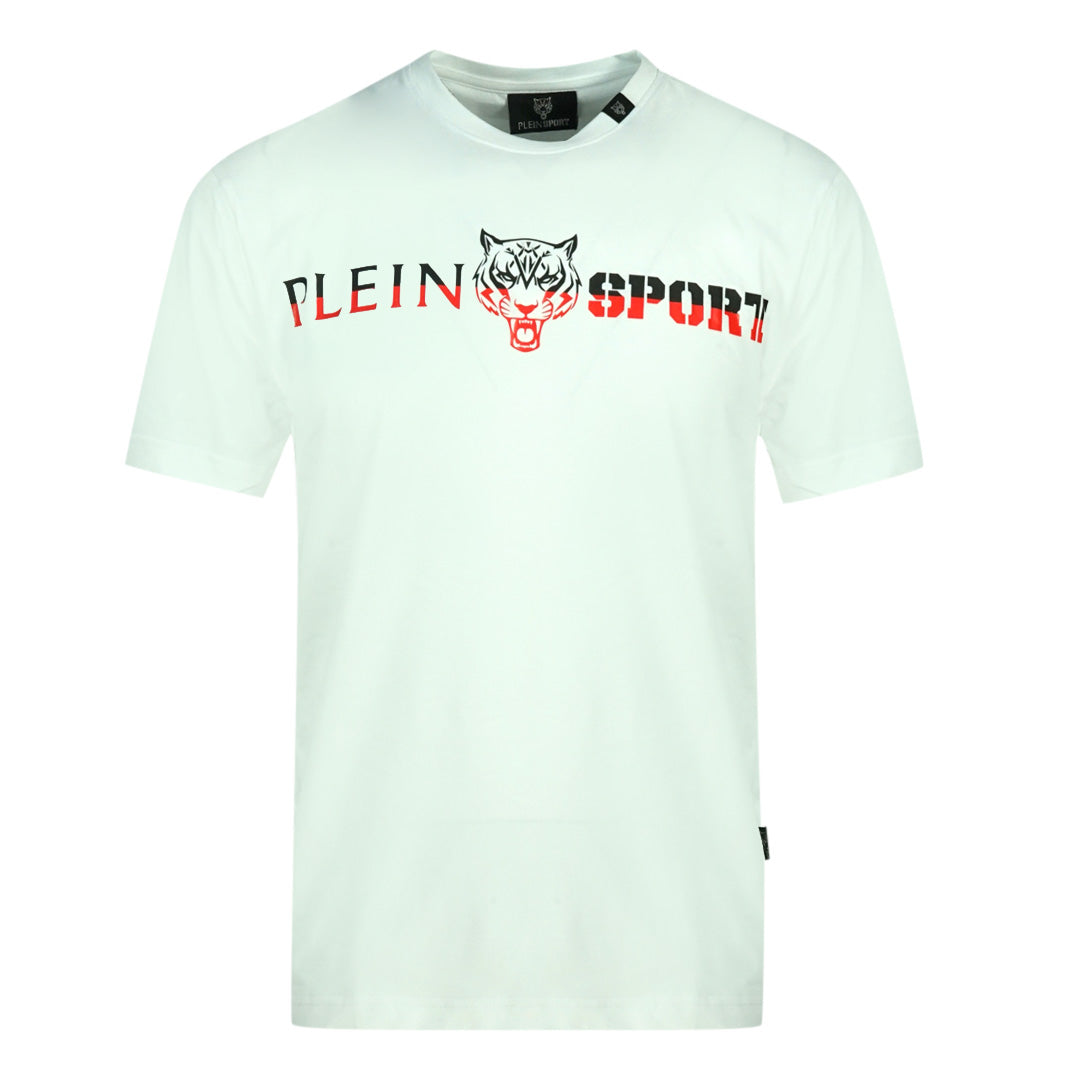 Plein Sport Bold Split Logo White T Shirt