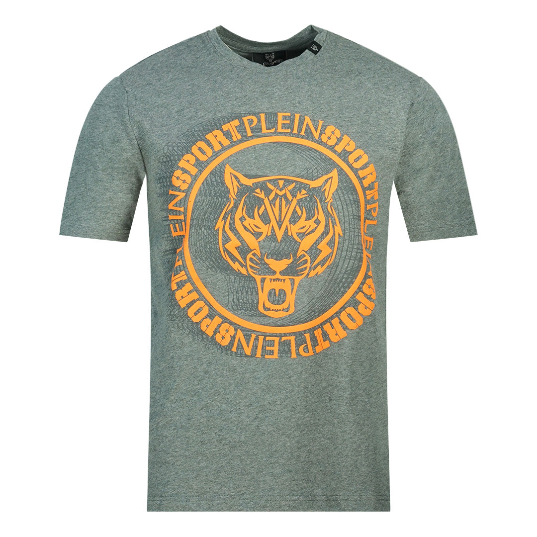 Plein Sport Scribble Layer Logo Grey T Shirt - Style Centre Wholesale