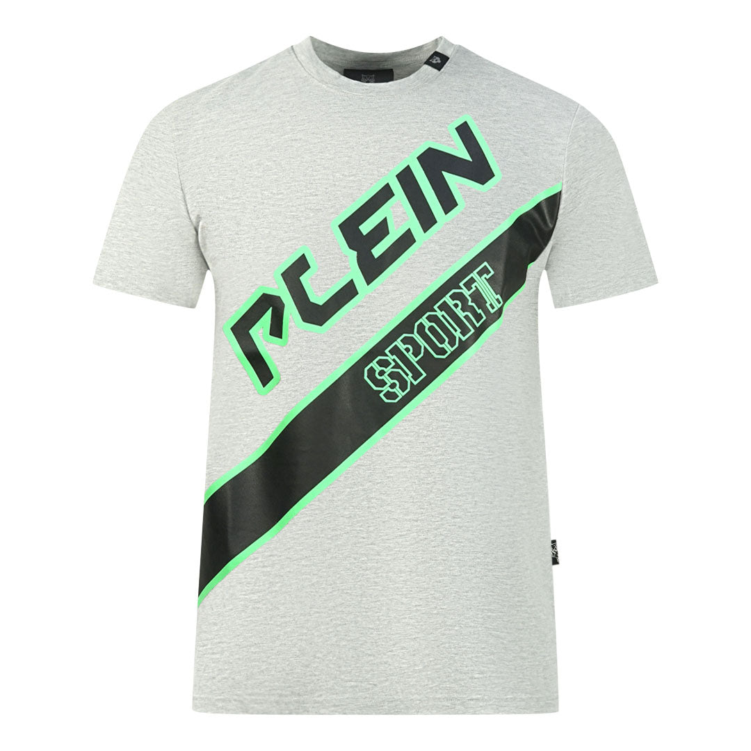 Plein Sport Large Logo Grey T Shirt - Style Centre Wholesale