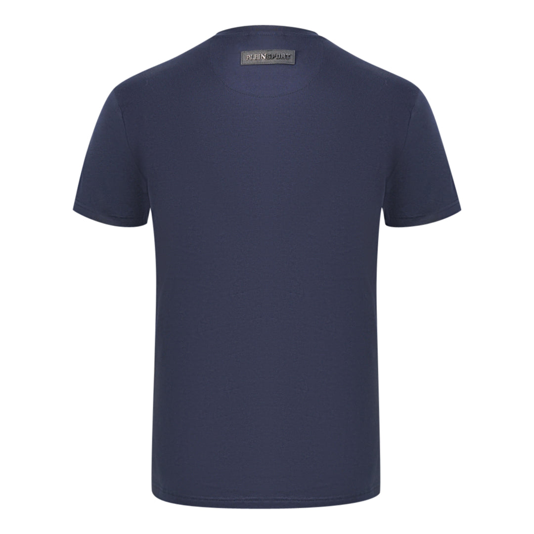 Plein Sport Tigerhead Bold Logo Navy Blue T Shirt