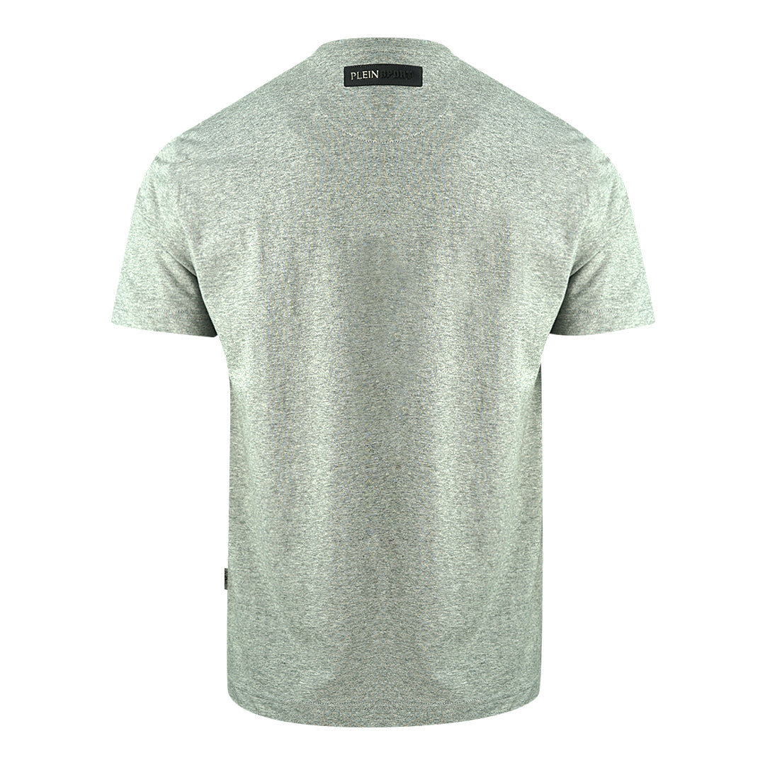 Plein Sport Tigerhead Bold Logo Grey T Shirt