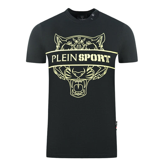 Plein Sport Tigerhead Bold Logo Black T Shirt