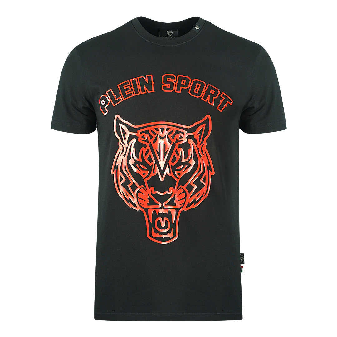 Plein Sport Stencil Tiger Logo Black T-Shirt S