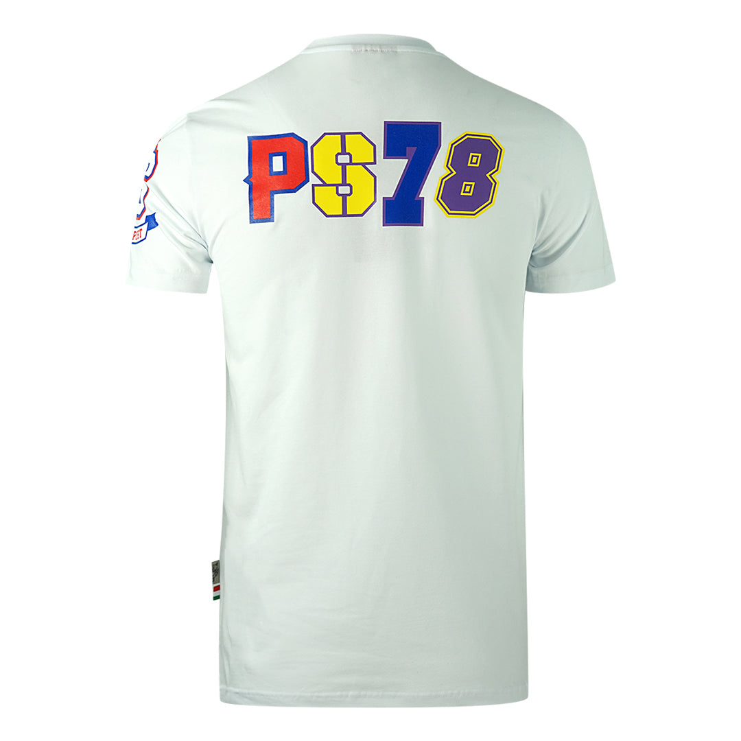 Plein Sport Multi Colour Logos White T Shirt