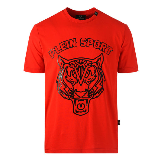 Plein Sport Tiger Head Logo Red T-Shirt M