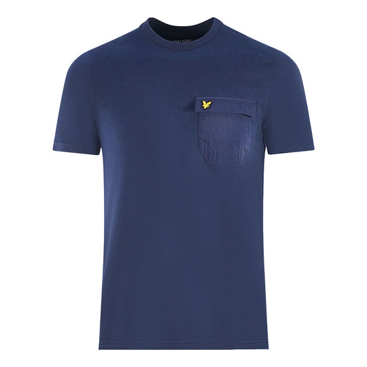 Lyle Scott Nylon Pocket Blue T Shirt