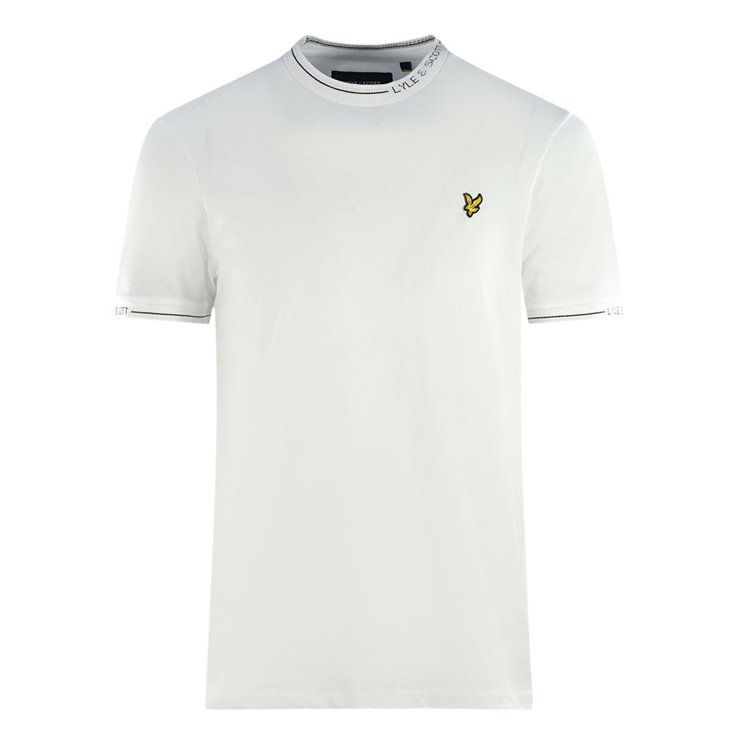 Lyle Scott Ringer White T Shirt