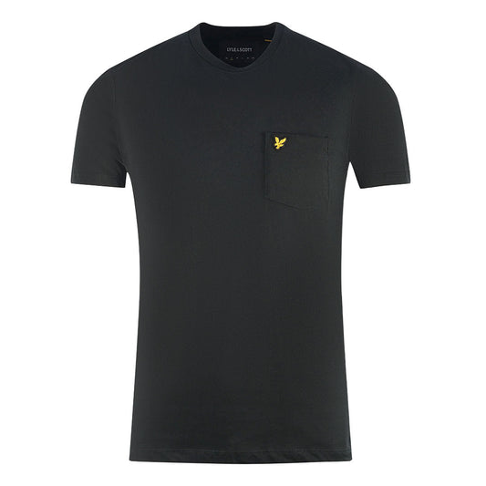Lyle Scott Chest Pocket Brand Logo Black T Shirt