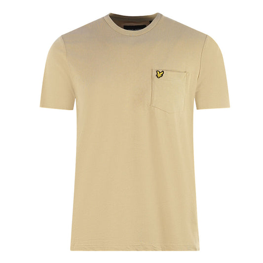 Lyle Scott Chest Pocket Brand Logo Beige T Shirt