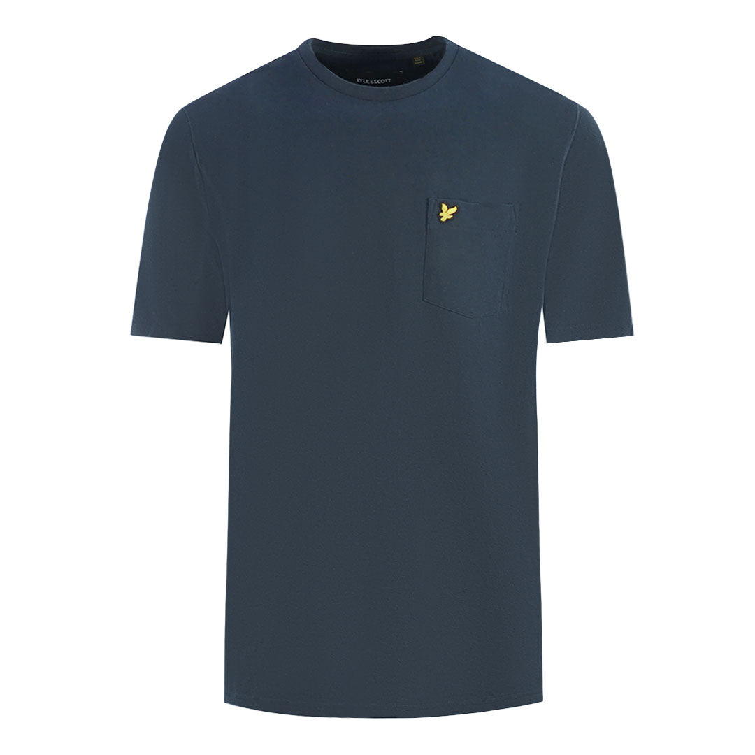 Lyle Scott Sandwash Pique Navy Blue T Shirt