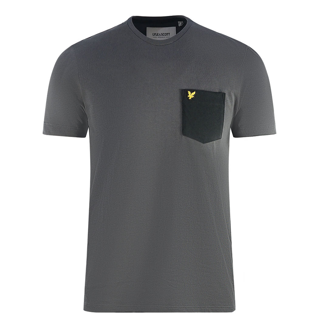 Lyle & Scott Contrast Pocket Dark Grey T-Shirt TS831VOG W749