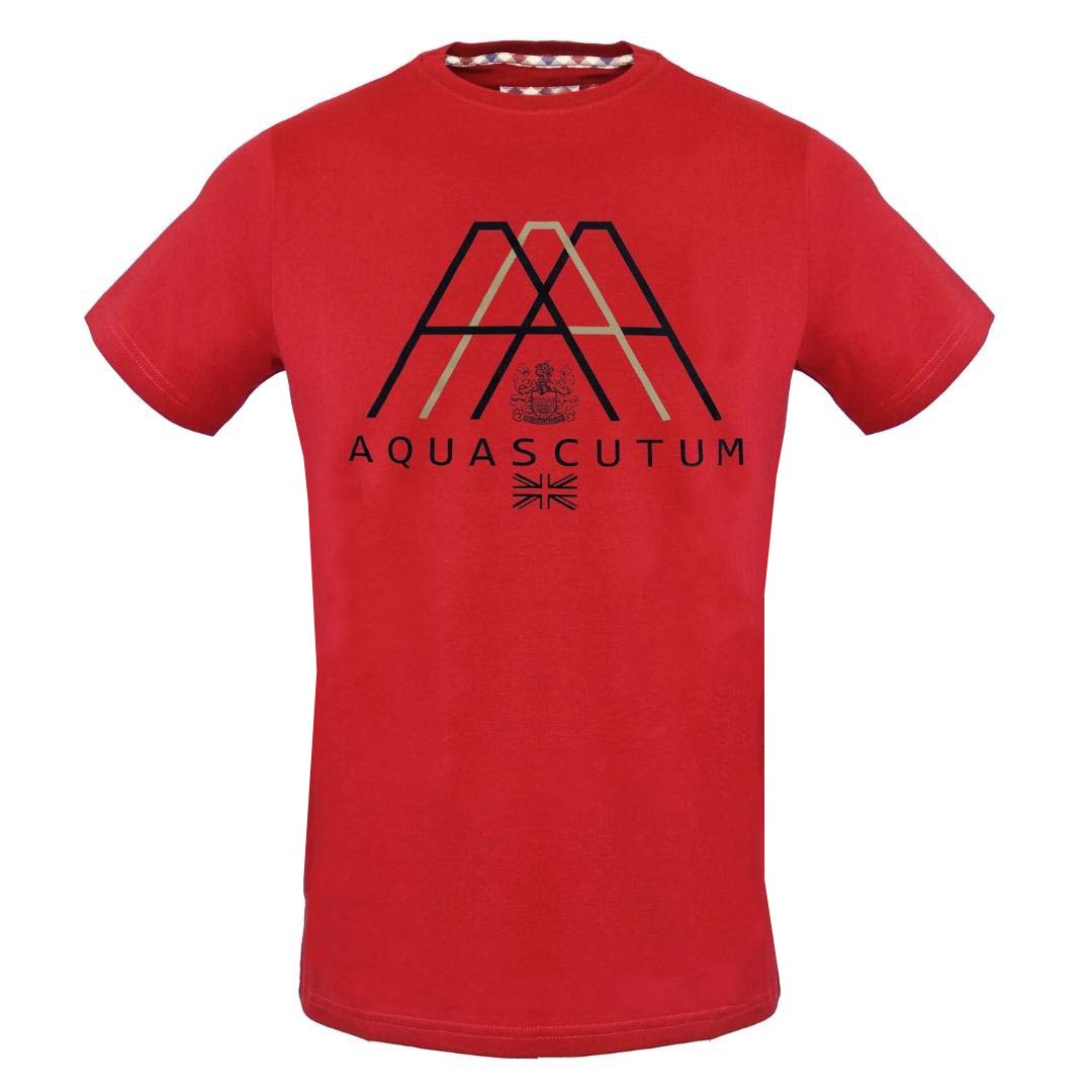 Aquascutum Mens Tsia04 52 T Shirt Red